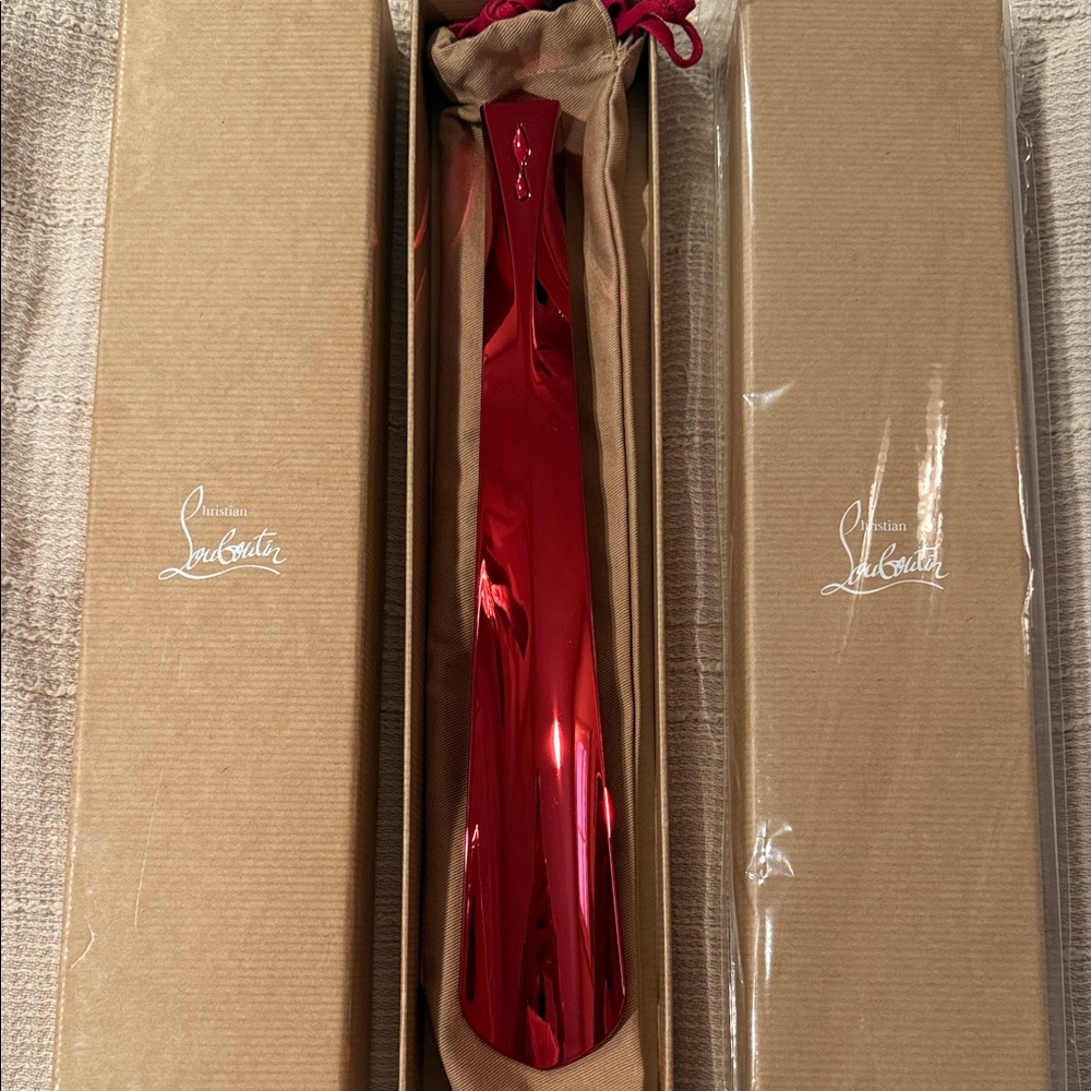 Christian Louboutin Glossy Red Shoe Horn